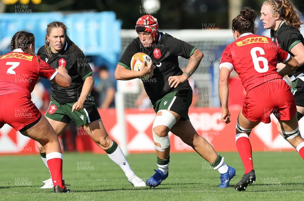 270822 - Canada Women v Wales Women, Summer 15’s World Cup Warm up match - Donna Rose of Wales charges forward