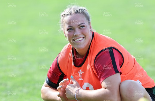 270822 - Canada Women v Wales Women, Summer 15’s World Cup Warm up match - Kelsey Jones of Wales during warm up ahead of the match