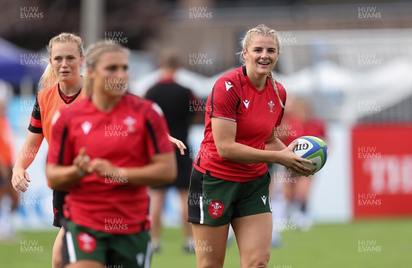 270822 - Canada Women v Wales Women, Summer 15’s World Cup Warm up match - Carys Williams-Morris of Wales during warm up