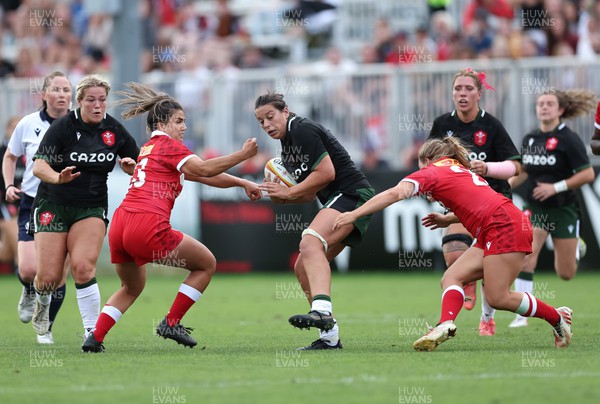 270822 - Canada Women v Wales Women, Summer 15’s World Cup Warm up match - Sioned Harries of Wales charges forward