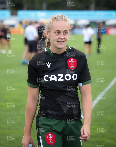 270822 - Canada Women v Wales Women, Summer 15’s World Cup Warm up match - Hannah Jones of Wales at the end of the match