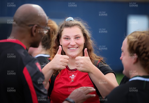 270822 - Canada Women v Wales Women, Summer 15’s World Cup Warm up match - Gwenllian Pyrs at the end of the match