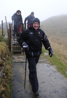 24.03.10 -  Brains Captains Kilimanjaro Climb - Bleddyn Bowen during a climb up Snowdon in training for the Brains Captains Kilimanjaro Climb. 