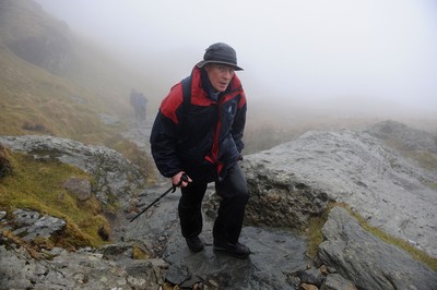 24.03.10 -  Brains Captains Kilimanjaro Climb - Paul Thorburn during a climb up Snowdon in training for the Brains Captains Kilimanjaro Climb. 