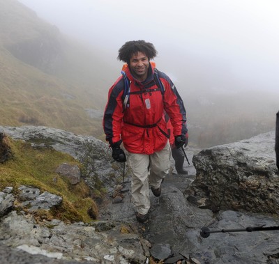 24.03.10 -  Brains Captains Kilimanjaro Climb - Colin Charvis during a climb up Snowdon in training for the Brains Captains Kilimanjaro Climb. 