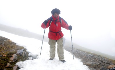 24.03.10 -  Brains Captains Kilimanjaro Climb - Colin Charvis during a climb up Snowdon in training for the Brains Captains Kilimanjaro Climb. 