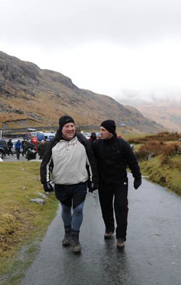 24.03.10 -  Brains Captains Kilimanjaro Climb - Garin Jenkins(L) and Robert Jones during a climb up Snowdon in preparation for the Brains Captains Kilimanjaro Climb. 