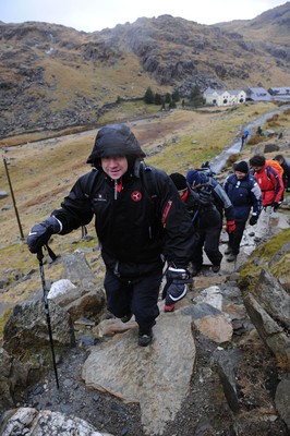 24.03.10 -  Brains Captains Kilimanjaro Climb - Bleddyn Bowen during a climb up Snowdon in preparation for the Brains Captains Kilimanjaro Climb. 