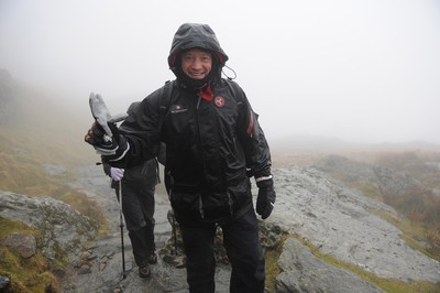 24.03.10 -  Brains Captains Kilimanjaro Climb - Bleddyn Bowen during a climb up Snowdon in preparation for the Brains Captains Kilimanjaro Climb. 