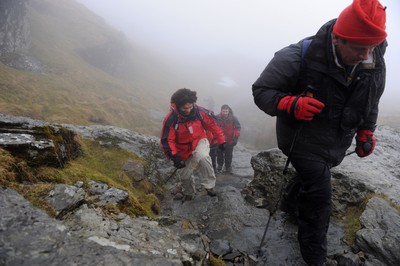 24.03.10 -  Brains Captains Kilimanjaro Climb - Colin Charvis during a climb up Snowdon in preparation for the Brains Captains Kilimanjaro Climb. 