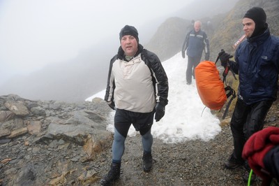 24.03.10 -  Brains Captains Kilimanjaro Climb - Garin Jenkins during a climb up Snowdon in preparation for the Brains Captains Kilimanjaro Climb. 