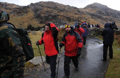 24.03.10 -  Brains Captains Kilimanjaro Climb - Media Wales reporter Madeleine Brindley during a climb up Snowdon in preparation for the Brains Captains Kilimanjaro Climb. 