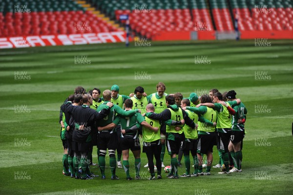 12.02.10 Wales rugby training... The team prepare at the Millennium Stadium, 