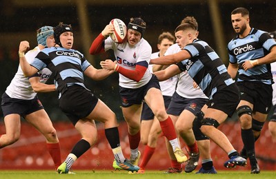 081221 - Cardiff and Vale College v Llandovery College - Nationals Schools and Colleges Cup Final - Ieuan Bissell of Llandovery