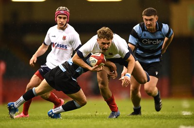 081221 - Cardiff and Vale College v Llandovery College - Nationals Schools and Colleges Cup Final - Thomas Edwards of Llandovery