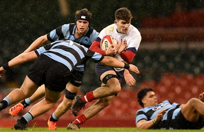 081221 - Cardiff and Vale College v Llandovery College - Nationals Schools and Colleges Cup Final - Thomas Davies of Llandovery