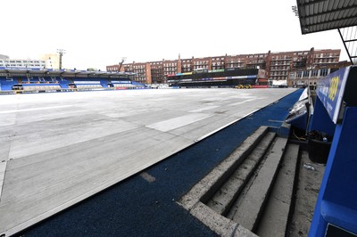 160420 -  A general view Cardiff Arms Park as the NHS uses the space to facilitate the operation at Principality Stadium during the COVID-19 coronavirus outbreak