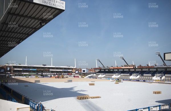 120713 - Cardiff Blues Pitch - The new artificial pitch starts to take place