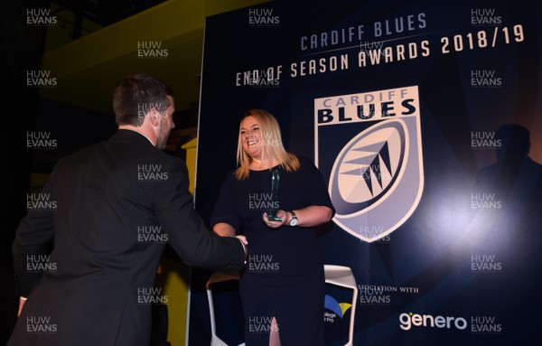 090519 - Cardiff Blues Awards - Matthew Morgan receives the Try of the Season Award