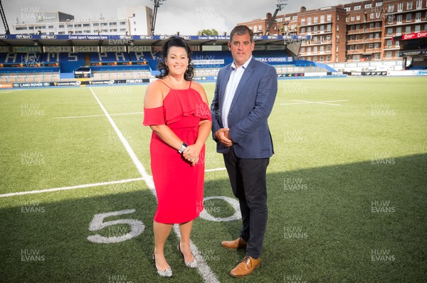 010819 - New Cardiff Blues Directors - Hayley Parsons with Cardiff Blues Chief Executive Richard Holland