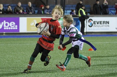 180316 - Cardiff Blues v Munster Rugby - GuinnessPro12 -Half time Under 8 Tag at The Cardiff Blues