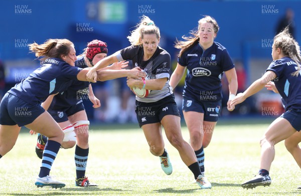 010919 - Cardiff Blues v Ospreys, WRU Women's Regional Championship - Kerin Lake of Ospreys charges at the Blues defence
