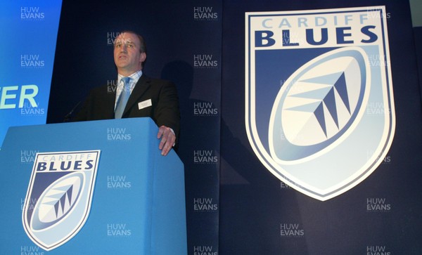 060603 - Cardiff Blues launch -  Chief Executive Robert Norster at the launch of the Cardiff Blues team at the Hilton Hotel, Cardiff, the first of the new provincial rugby teams in Wales to officially launch their team 