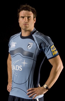 12.08.08...Cardiff Blues... Cardiff Blues  player Jamie Roberts with the new EADS sponsored shirt. 