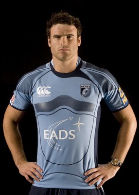 12.08.08...Cardiff Blues... Cardiff Blues  player Jamie Roberts with the new EADS sponsored shirt. 