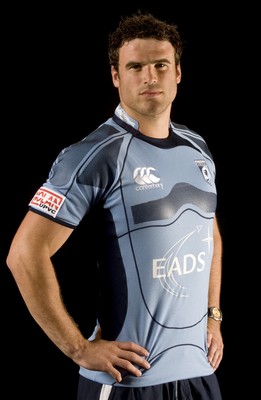 12.08.08...Cardiff Blues... Cardiff Blues  player Jamie Roberts with the new EADS sponsored shirt. 