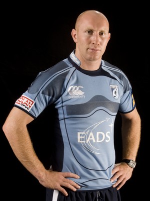 12.08.08...Cardiff Blues... Cardiff Blues  player Tom Shanklin with the new EADS sponsored shirt. 