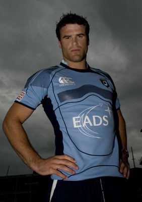 12.08.08...Cardiff Blues... Cardiff Blues  player Jamie Roberts with the new EADS sponsored shirt. 