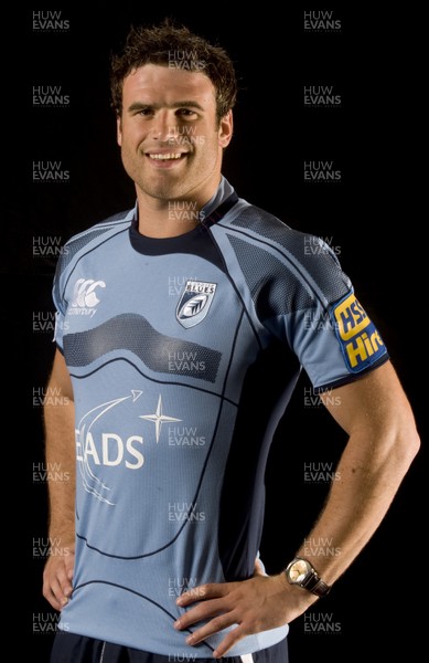 12.08.08...Cardiff Blues... Cardiff Blues  player Jamie Roberts with the new EADS sponsored shirt. 