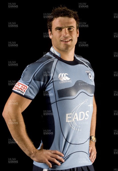 12.08.08...Cardiff Blues... Cardiff Blues  player Jamie Roberts with the new EADS sponsored shirt. 