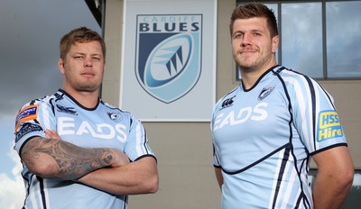 06.10.11 -  New Cardiff Blues Signings -  Blues new signings Ryan Turrell (left) and Jamie Corsi 