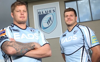 06.10.11 -  New Cardiff Blues Signings -  Blues new signings Ryan Turrell (left) and Jamie Corsi 