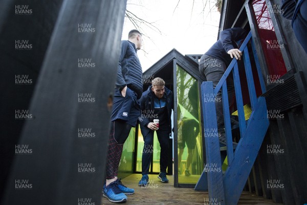 071217 - Cardiff Blues visit Ronald McDonald House at Noah's Ark Childrens Hospital at The Heath - Macauley Cook in the play area