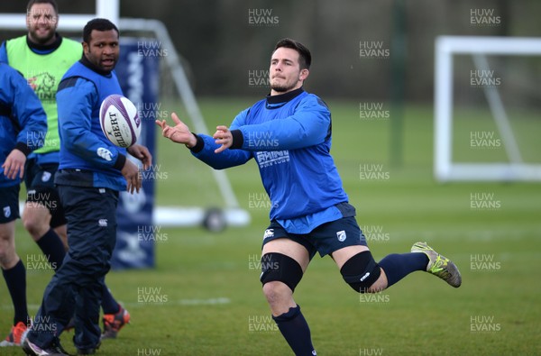 310315 - Cardiff Blues Rugby Training -Ellis Jenkins during training