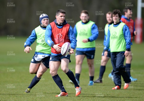 310315 - Cardiff Blues Rugby Training -Richard Smith during training