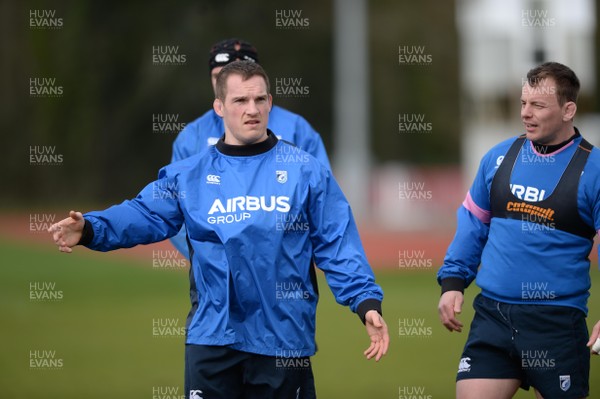 310315 - Cardiff Blues Rugby Training -Gethin Jenkins during training