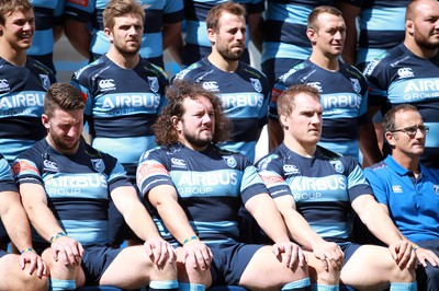 190814 - Cardiff Blues Photocall - Adam Jones signs for the Cardiff Blues
