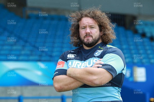 190814 - Cardiff Blues Photocall - Adam Jones signs for the Cardiff Blues