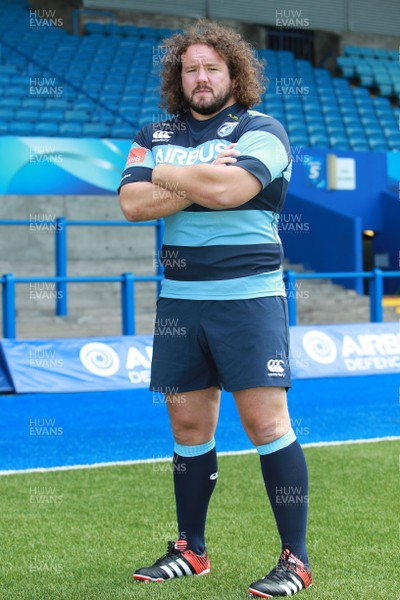 190814 - Cardiff Blues Photocall - Adam Jones signs for the Cardiff Blues