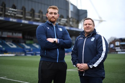 270120 - Cardiff Blues - Cardiff Blues new signing Sam Moore with John Mulvihill