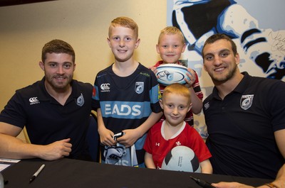010514 - Sam Warburton and Leigh Halfpenny at Cardiff Blues signing session for fans - 