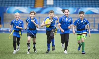 120517 - Cardiff Blues - Tag Festival - Local school children play Tag Rugby at the Cardiff Arms Park