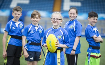 120517 - Cardiff Blues - Tag Festival - Local school children play Tag Rugby at the Cardiff Arms Park
