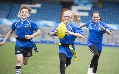 120517 - Cardiff Blues - Tag Festival - Local school children play Tag Rugby at the Cardiff Arms Park