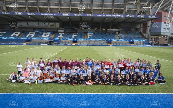 120517 - Cardiff Blues - Tag Festival - Local school children play Tag Rugby at the Cardiff Arms Park