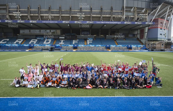 120517 - Cardiff Blues - Tag Festival - Local school children play Tag Rugby at the Cardiff Arms Park